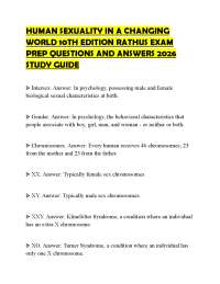 HUMAN SEXUALITY IN A CHANGING WORLD 10TH EDITION RATHUS EXAM PREP QUESTIONS AND ANSWERS 20