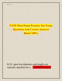 Heat Pump Practice Test Exam: Questions and Answers