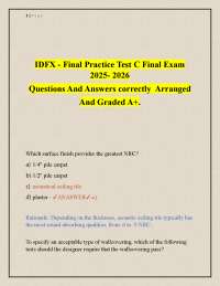 IDFX Interior Design Final Practice Exam: Questions and Answers