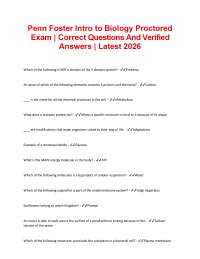 Biology Exam Questions and Answers: Penn Foster Intro to Biology