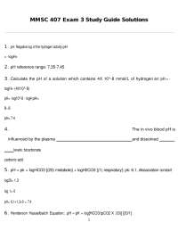 MMSC 407 Exam 3 Study Guide Solutions