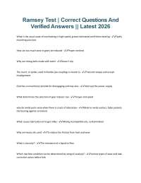 Ramsey Test Questions and Verified Answers 2026