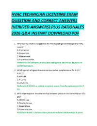 HVAC Technician Licensing Exam Q&A (2026)