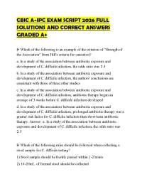 CBIC A-IPC EXAM SCRIPT 2026 FULL SOLUTIONS AND CORRECT ANSWERS GRADED A+
