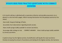 Pediatric Nursing Practice Questions and Answers