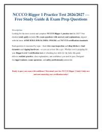 NCCCO Rigger 1 Practice Test 2027: 50+ Questions & Answers (Study Guide)