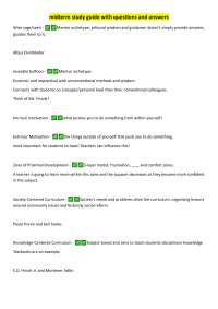Midterm Study Guide: Key Educational Concepts and Theories