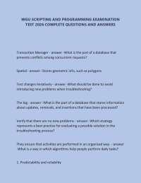 WGU SCRIPTING AND PROGRAMMING EXAMINATION TEST 2026 COMPLETE QUESTIONS AND ANSWERS