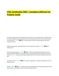 CTEC Certification 2025: California Tax Preparer Exam Q&A Guide