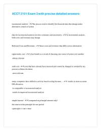 Accounting Exam 3: Incremental Analysis and Capital Budgeting