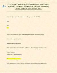 CON 3990V Pre-practice Test: Government Acquisition Planning