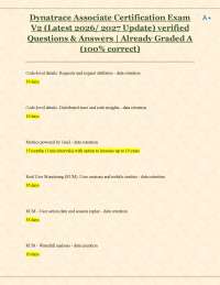 Dynatrace Associate Certification Exam V2 (Latest 2026/ 2027 Update) verified Q & A