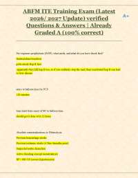 ABFM ITE Training Exam Questions and Answers (2026/2027 Update)
