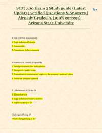 SCM 300 Exam 3 Study Guide: Supply Chain Management Concepts and Exam Questions
