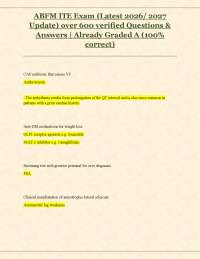 ABFM ITE Exam (Latest 2026/ 2027 Update) over 600 verified Questions & Answers |