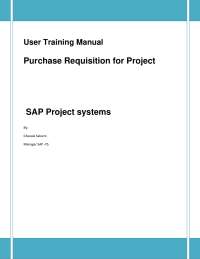 SAP Project Systems User Training Manual