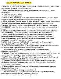 Acid-Base Balance and Respiratory System: Comprehensive Q&A for Nursing Students