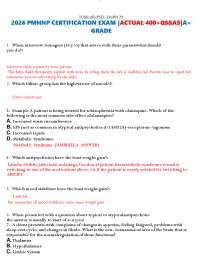 PMHNP Certification Exam: 400+ Questions and Answers for A+ Grade