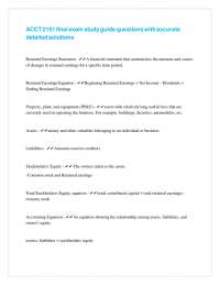 Accounting Final Exam Study Guide with Detailed Solutions