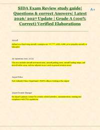 Airport Security Identification Display Area (SIDA) Exam Study Guide