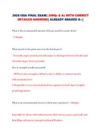 ISSA Final Exam 2026: 200 Q&A with Detailed Answers for Fitness Training