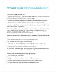 Professional Fiduciaries Act and Ethics Exam Questions with Detailed Answers