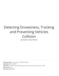 Detecting Drowsiness, Tracking and Preventing Vehicles Collision