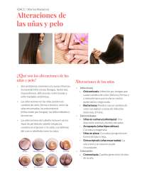 Resumen de algunas alteraciones de pelo y uñas