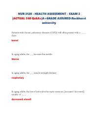 Health Assessment Exam 2: Q&A for Nursing Students