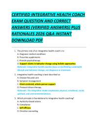 Integrative Health Coach Exam Q&A 2026