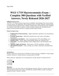 Macroeconomics Exam Questions and Answers 2026-2027