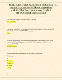 IICRC WRT Water Restoration Technician Exam V1– 2026/2027 Edition