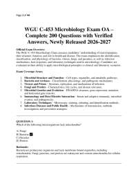 Microbiology Exam Questions and Answers: Practice Test