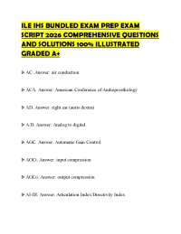 ILE IHS BUNDLED EXAM PREP EXAM SCRIPT 2026 COMPREHENSIVE QUESTIONS AND SOLUTIONS 100% ILLU
