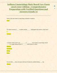 Indiana Cosmetology State Board Law Exam Prep 2026/2027: Comprehensive Q&A