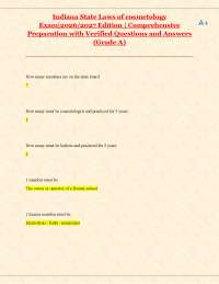 Indiana Cosmetology Laws Exam Prep 2026/2027: Q&A Guide