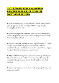 3A TURFGRASS PEST MANAGEMENT PRACTICE TEST SCRIPT 2026 FULL SOLUTIONS PROVIDED