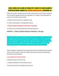 NURS 355 Adult Health Nursing Exam 2: 260 Q&A with Graded Solutions