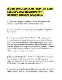 ILE IHS BUNDLED EXAM PREP TEST BANK 2026 UPDATED QUESTIONS WITH CORRECT ANSWERS GRADED A+