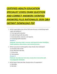 CHES Exam Questions and Answers 2026: Study Guide