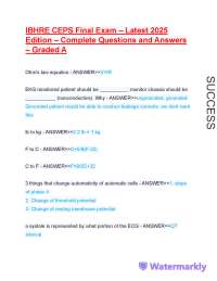 IBHRE CEPS Exam Questions and Answers 2025