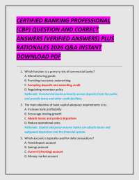 Certified Banking Professional (CBP) Exam Q&A 2026