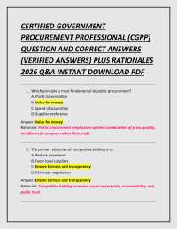 CGPP Exam Questions and Answers 2026: Public Procurement