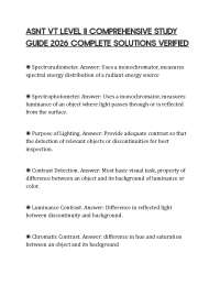 ASNT VT LEVEL II COMPREHENSIVE STUDY GUIDE 2026 COMPLETE SOLUTIONS VERIFIED