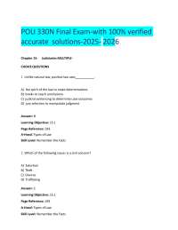 POLI 330N Final Exam-with 100% verified accurate solutions-2025- 2026