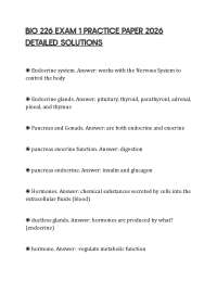 BIO 226 EXAM 1 PRACTICE PAPER 2026 DETAILED SOLUTIONS