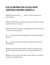 ECN 211 MIDTERM 2026 ACTUAL PAPER QUESTIONS ANSWERS GRADED A+