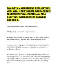 C170 DATA MANAGEMENT APPLICATIONS VHT2 WGU NORA'S BAGEL BIN DATABASE BLUEPRINTS FINAL PAPE