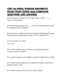 CNIT 155 FINAL PURDUE UNIVERSITY EXAM STUDY GUIDE 2026 COMPLETE QUESTIONS AND ANSWERS