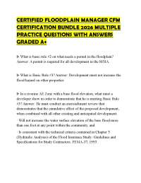 CERTIFIED FLOODPLAIN MANAGER CFM CERTIFICATION BUNDLE 2026 MULTIPLE PRACTICE QUESTIONS WIT